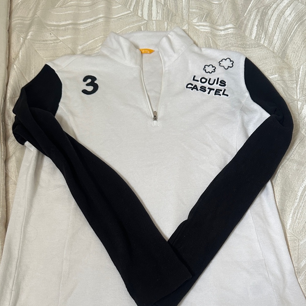 Louis Castel Black and White Long Sleeve Top